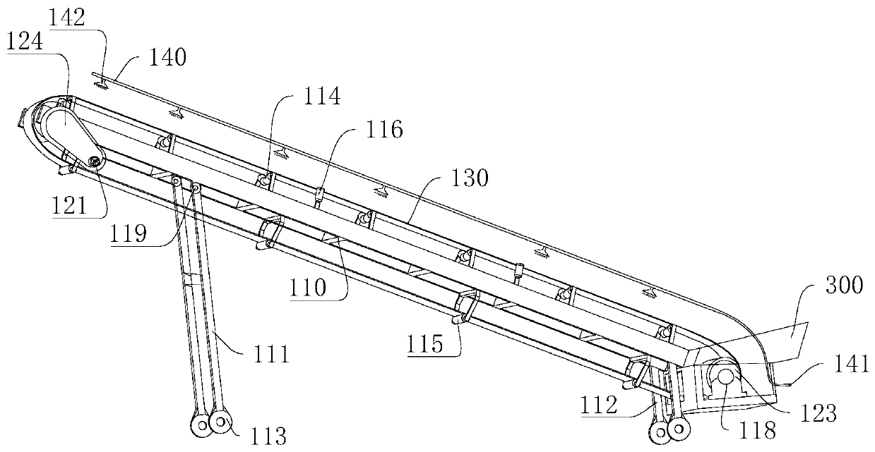 Heating furnace portable type slag removal conveying device