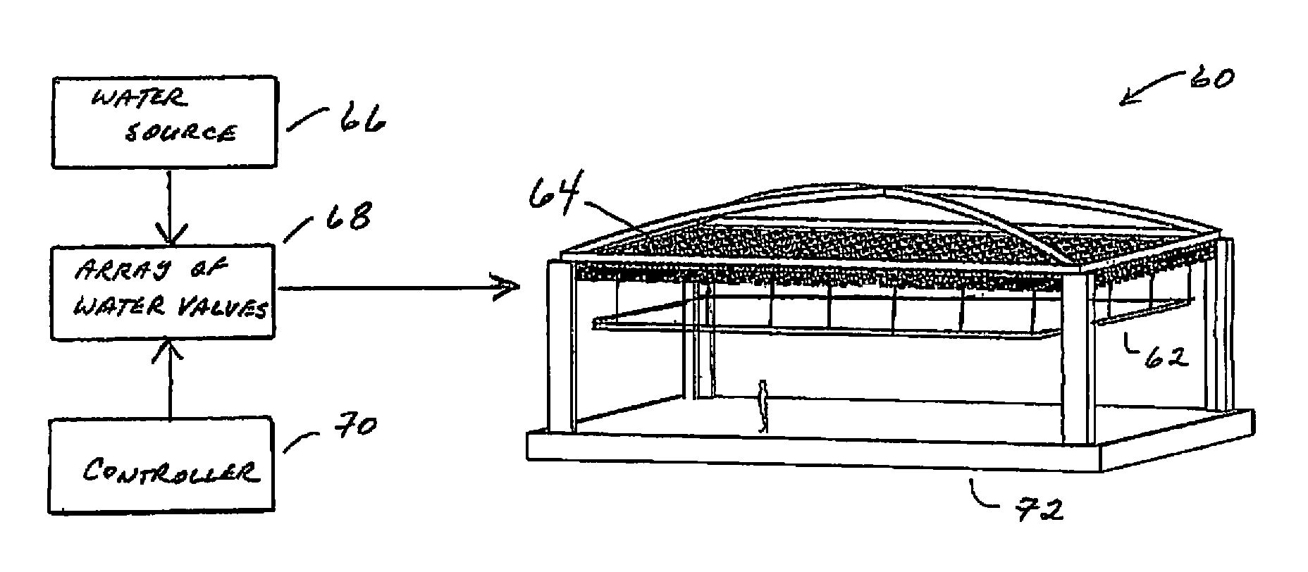 Apparatus for producing reconfigurable walls of water