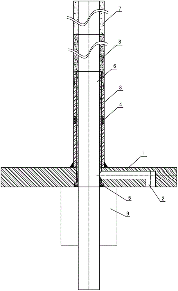 Hole wall grouting anchor cable