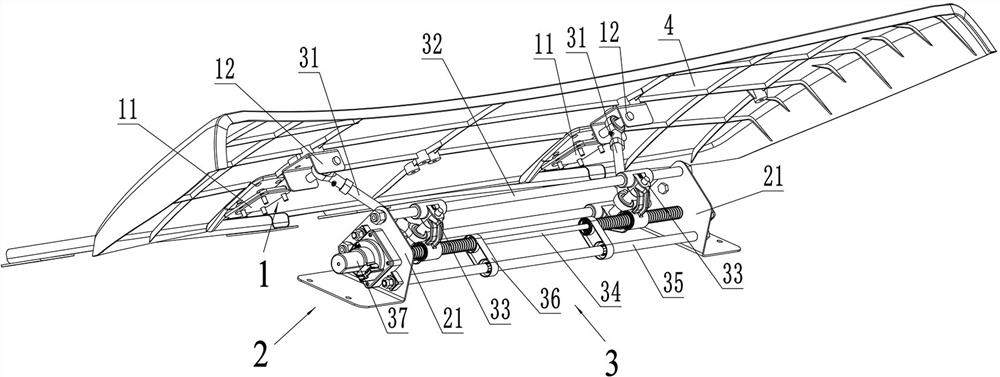 Electric adjusting device for truck fairing