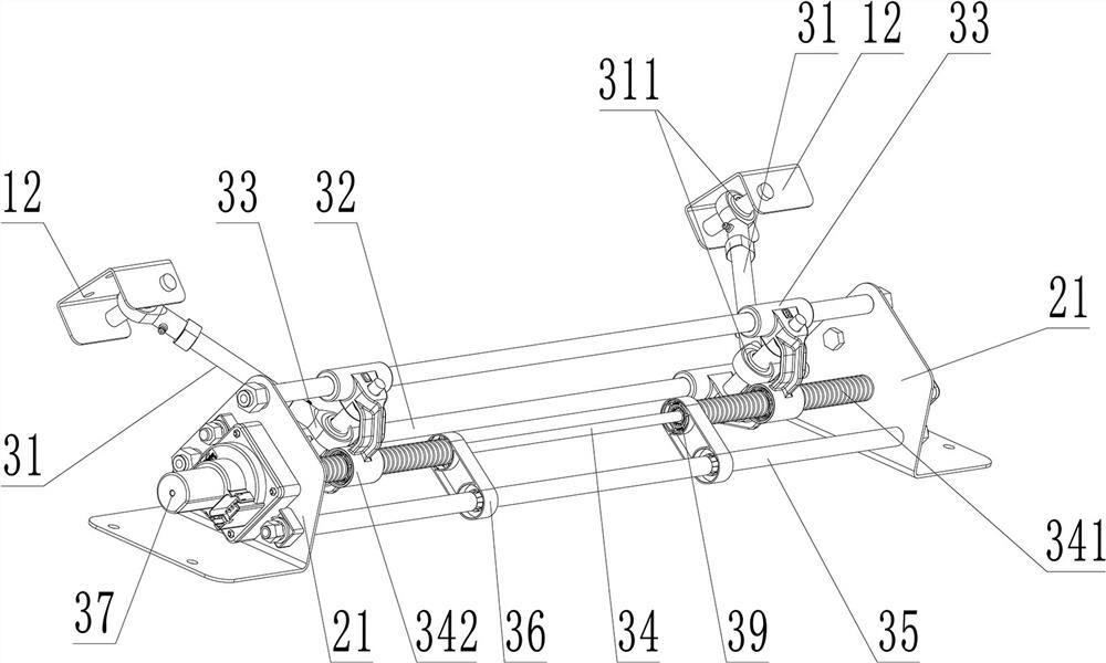 Electric adjusting device for truck fairing