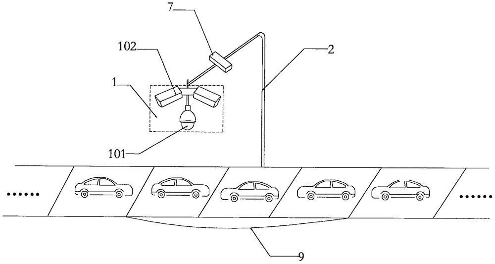 Roadside parking lot vehicle management device and method based on images