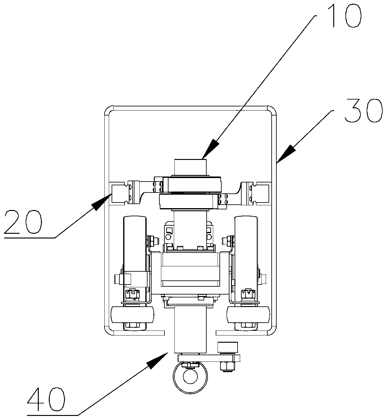 A suspension rail vehicle pickup system