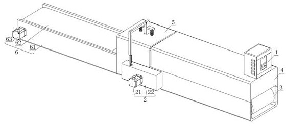 Conveying system for semiconductor packaging production line