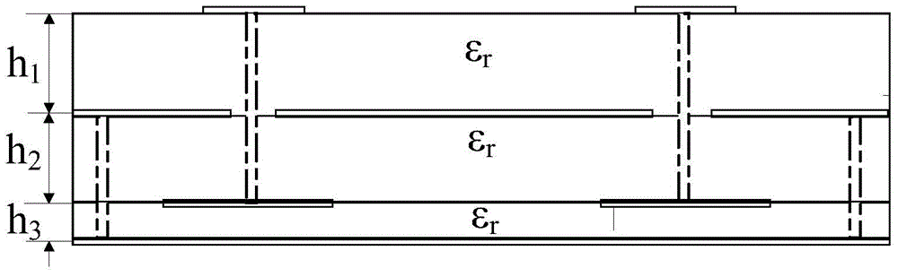 Balanced transition circuit of microstrip-substrate integrated waveguide based on probe feeding