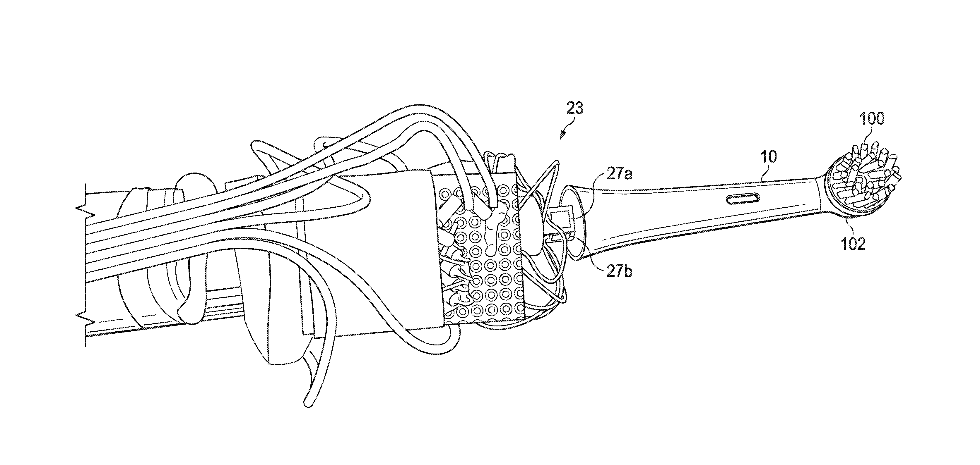 Toothbrush for oral cavity position detection