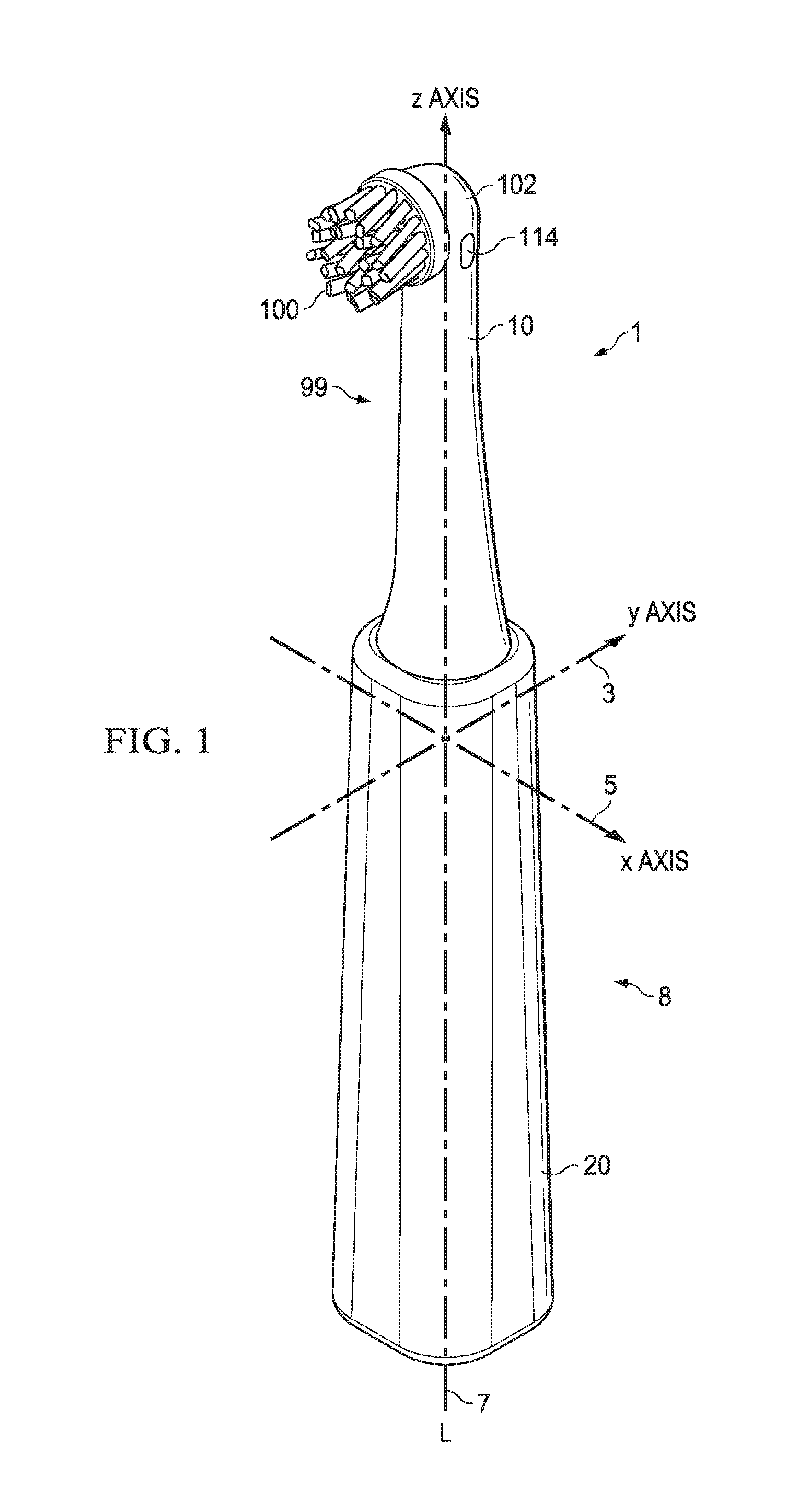 Toothbrush for oral cavity position detection