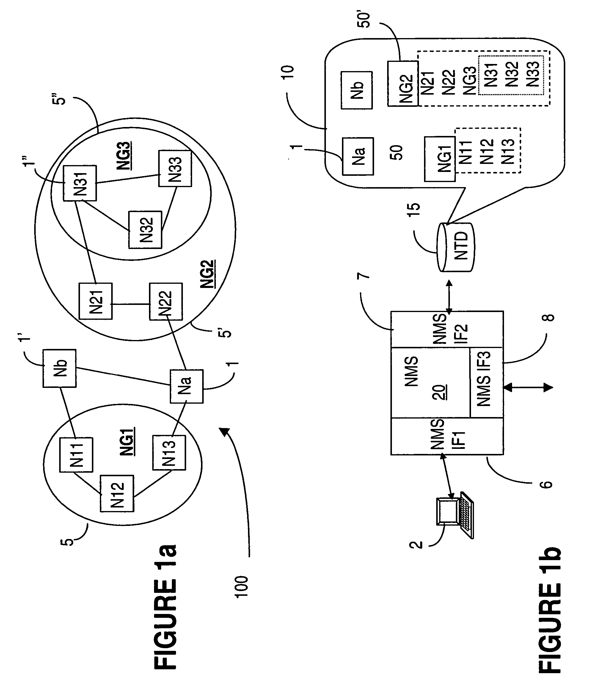 Interworking network maps of network management and element management systems