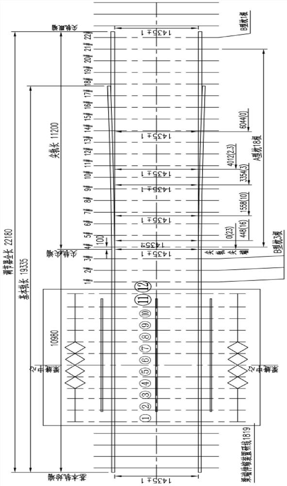 A telescopic track installation structure and adjustment method at the beam joints of horizontal and vertical curve superimposed sections