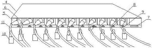 Intelligent optical fiber connecting and distributing system and adapter port state information identification method