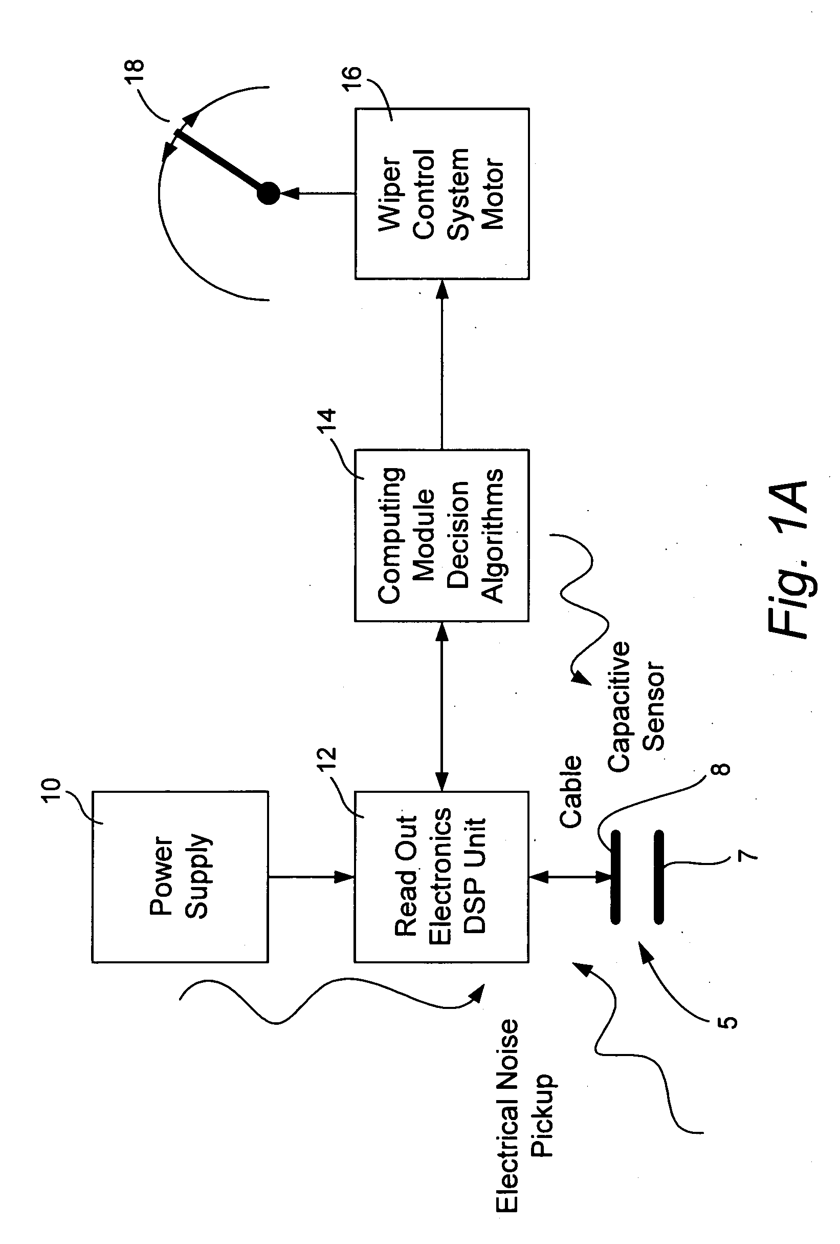 Rain sensor for detecting rain or other material on window of a vehicle or on other surface