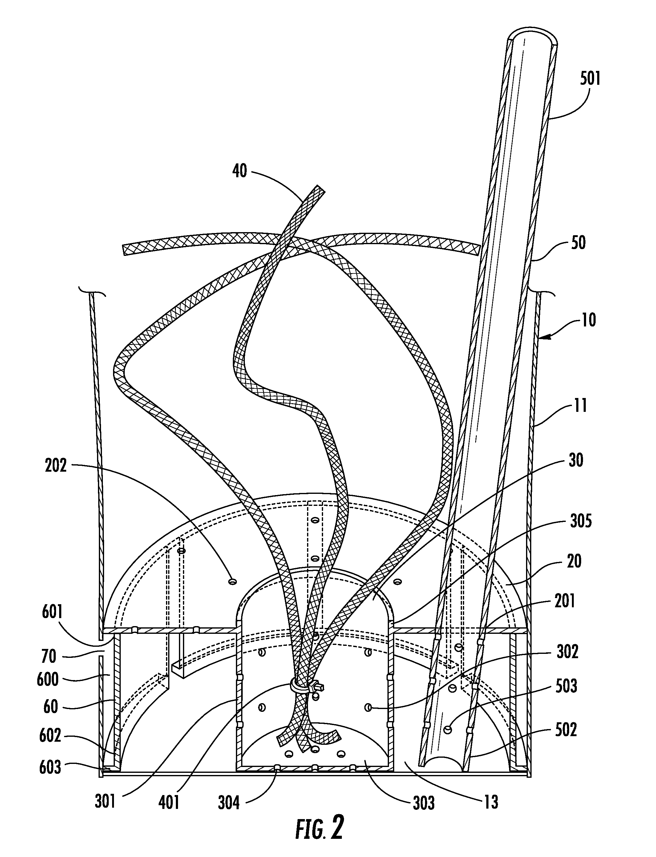 Insertable plant watering device and reservoir with inlet pipe