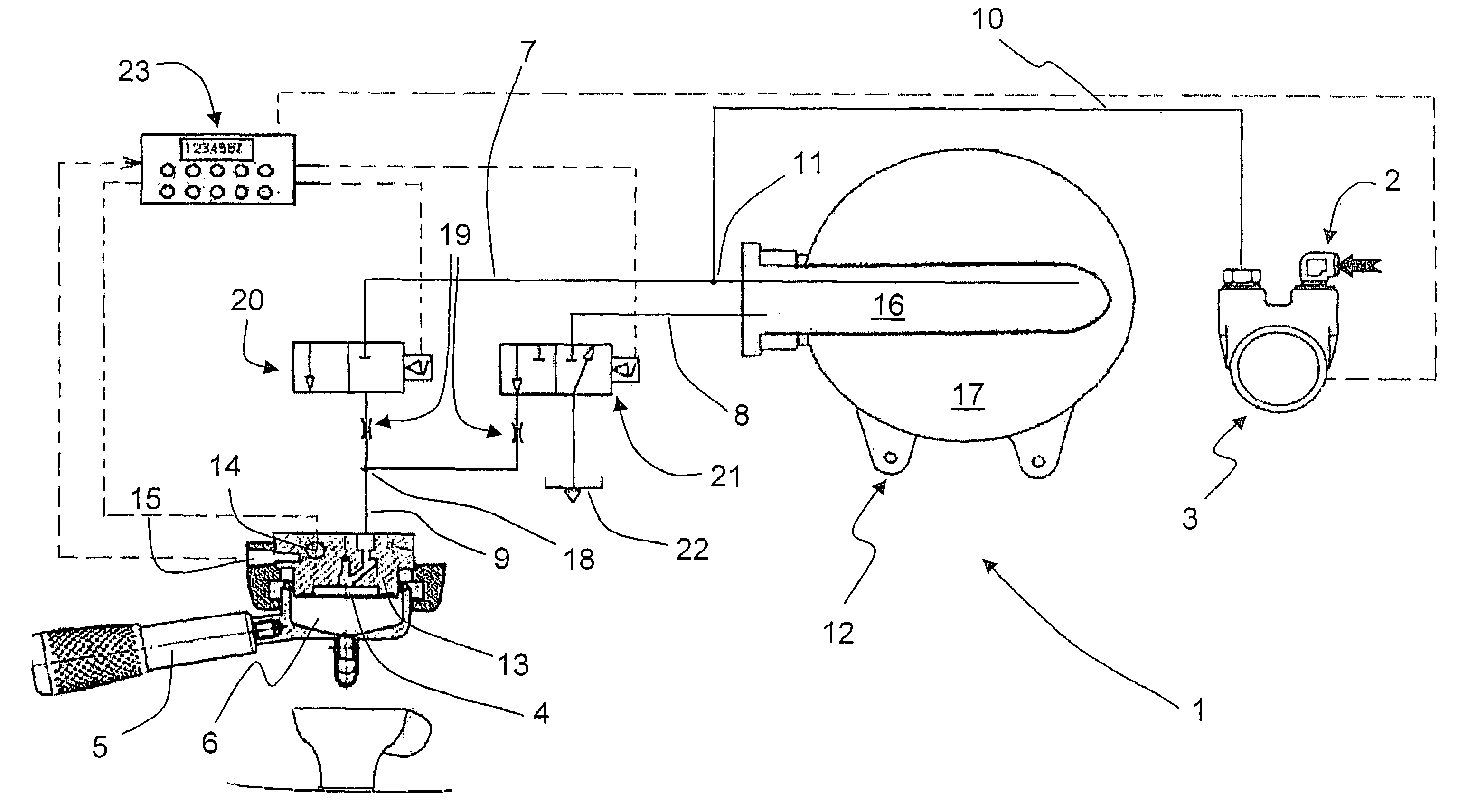 Coffee machine having a dispenser with independent heating