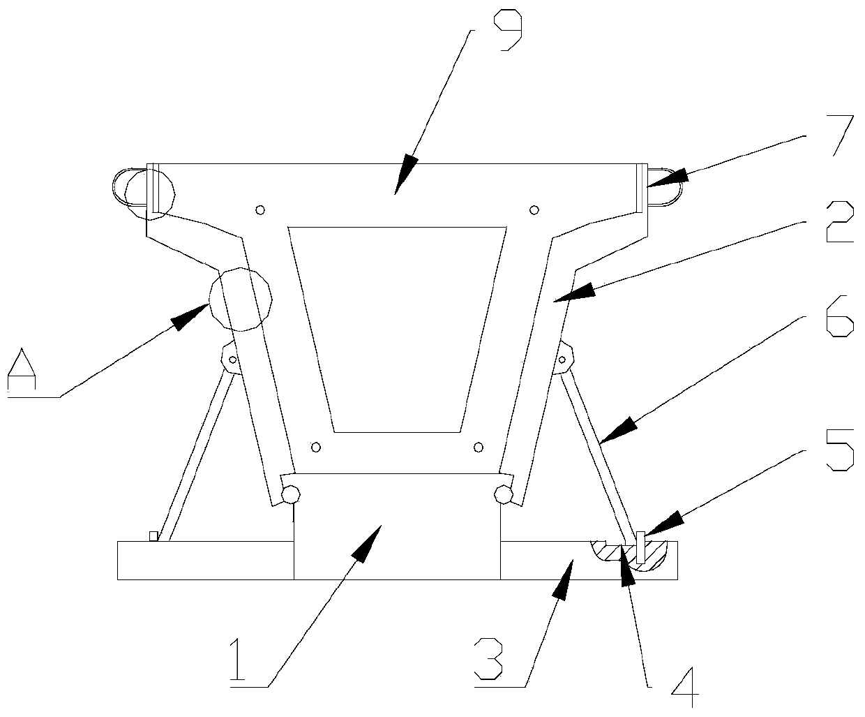 Large-span box girder forming die and forming process