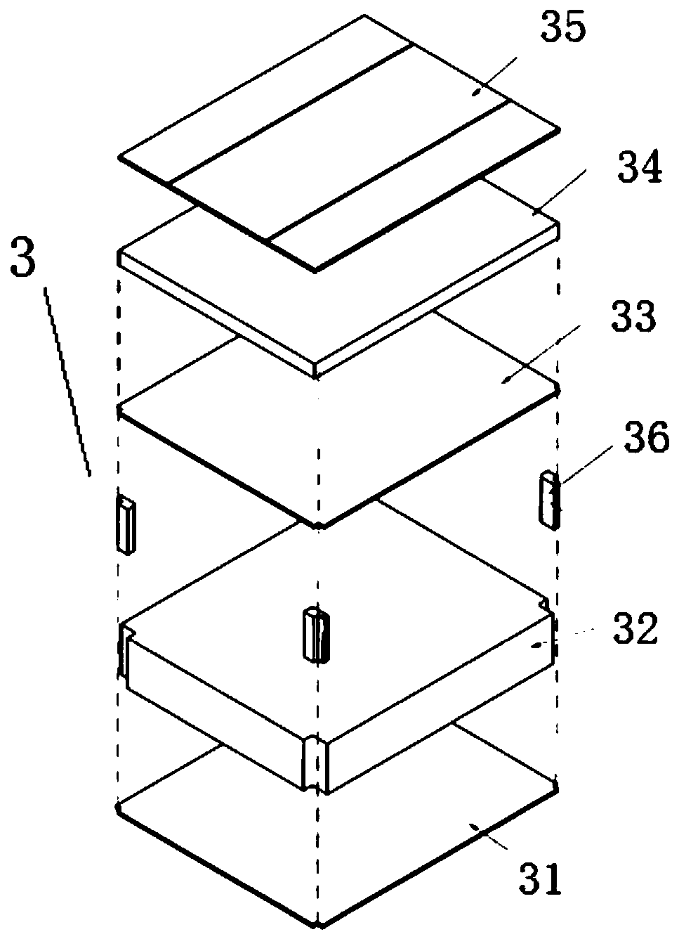 Assembling system for wood right-angle clamping plate of polyurethane insulation box