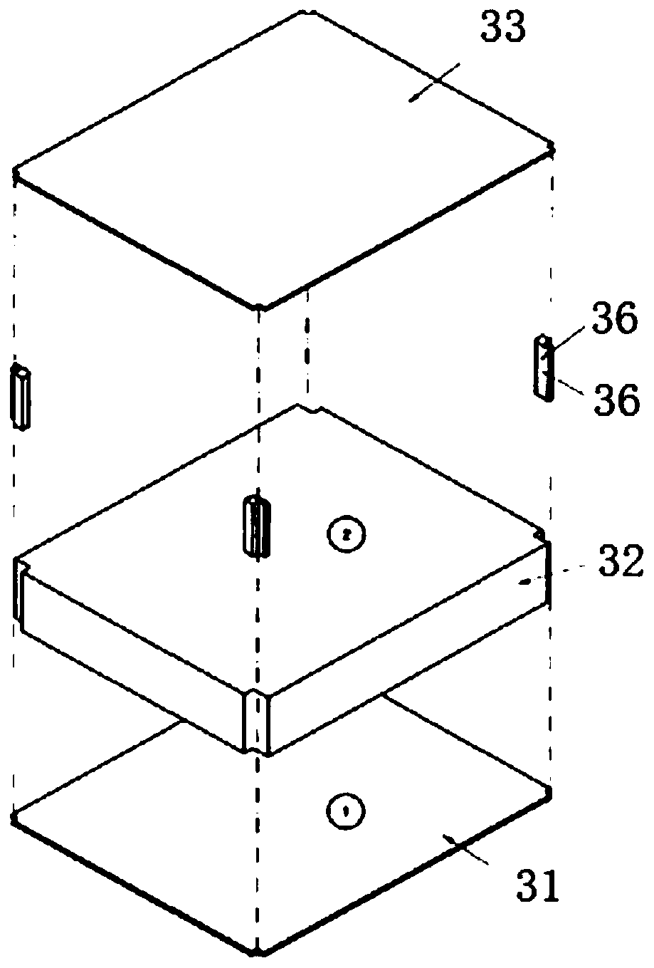 Assembling system for wood right-angle clamping plate of polyurethane insulation box