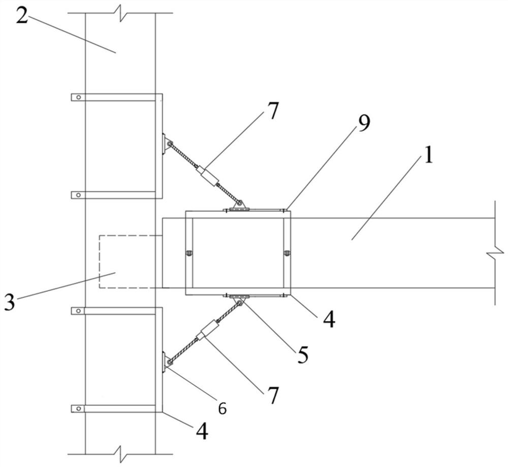 High-performance damping beam column mortise and tenon joint structure and manufacturing method thereof