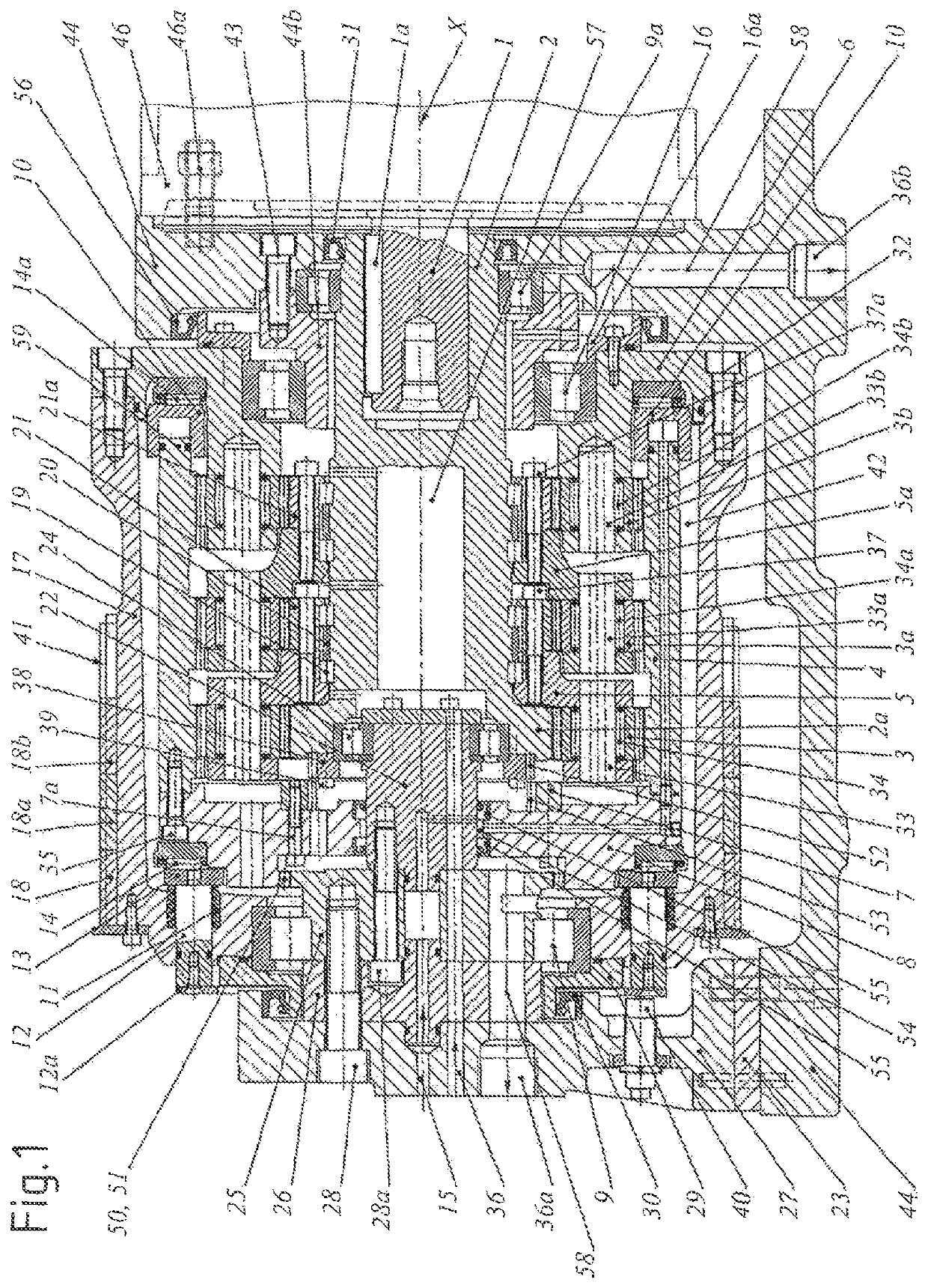 Gear train unit and arrangement for a stamping press