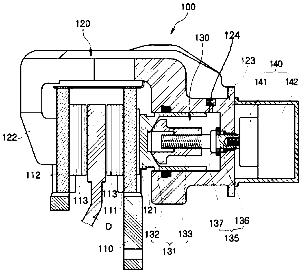 An electric vehicle electronic parking structure and control method thereof