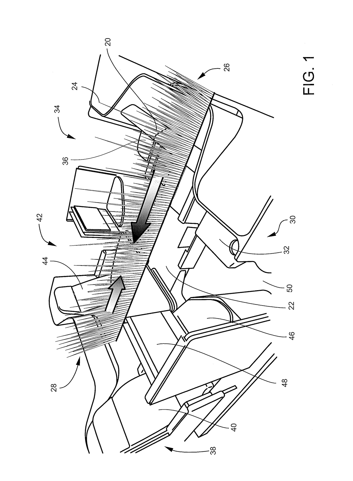 Privacy divider for adjacent parallel passenger seats