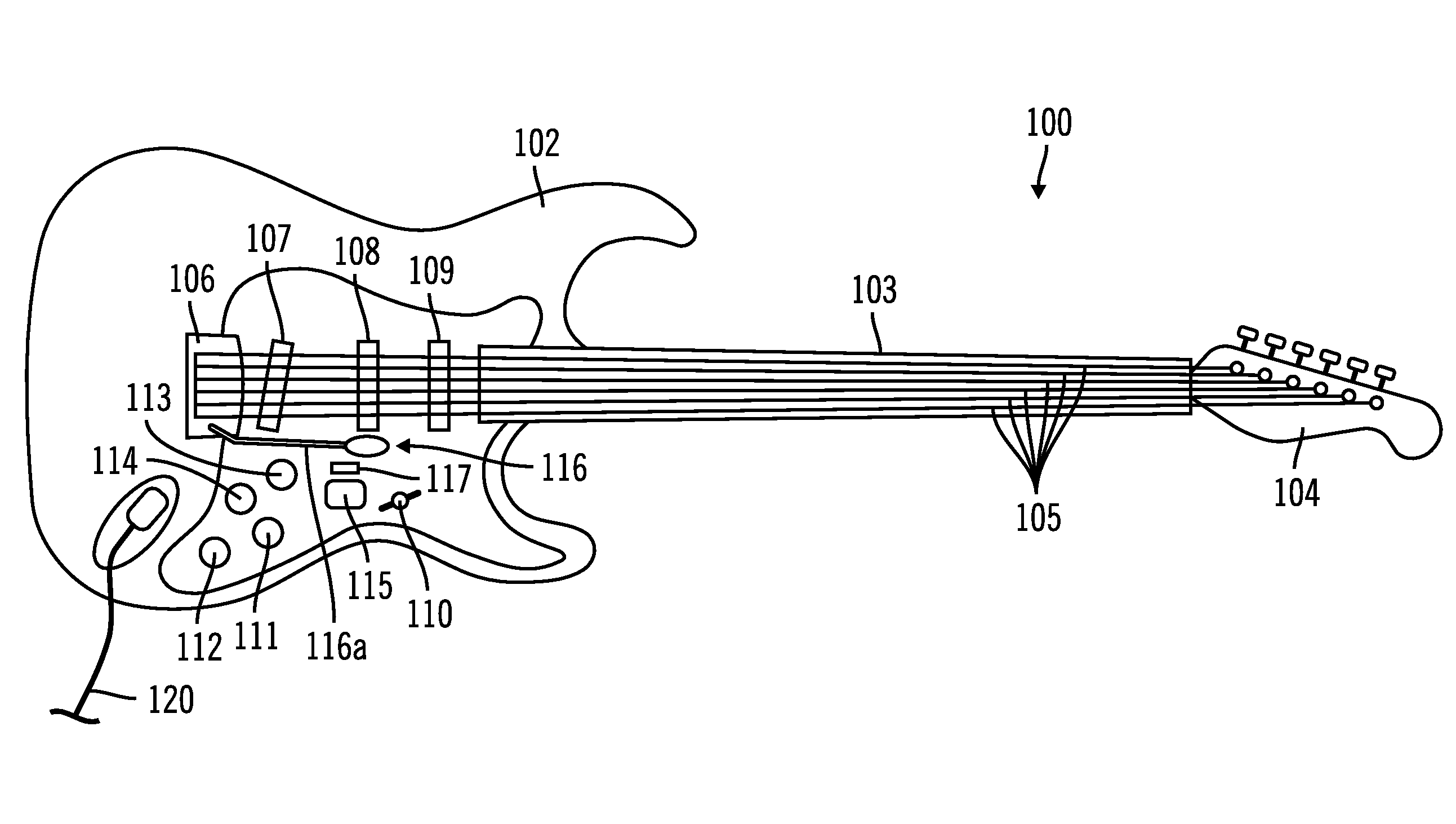 Electronic stringed instrument having effect device