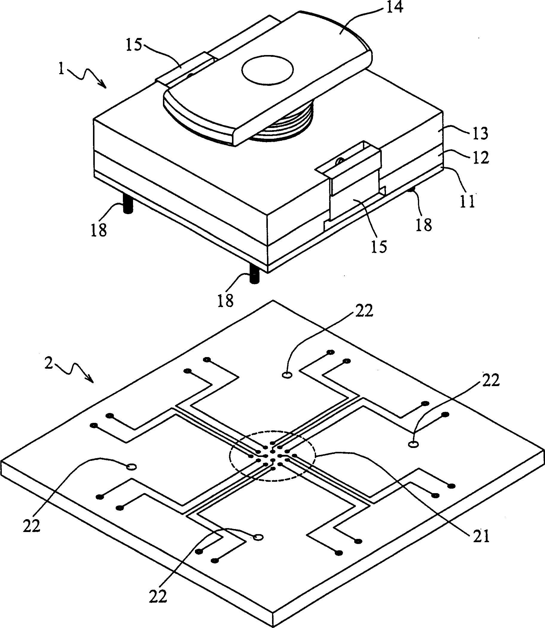 Test equipment for packed semiconductor elements