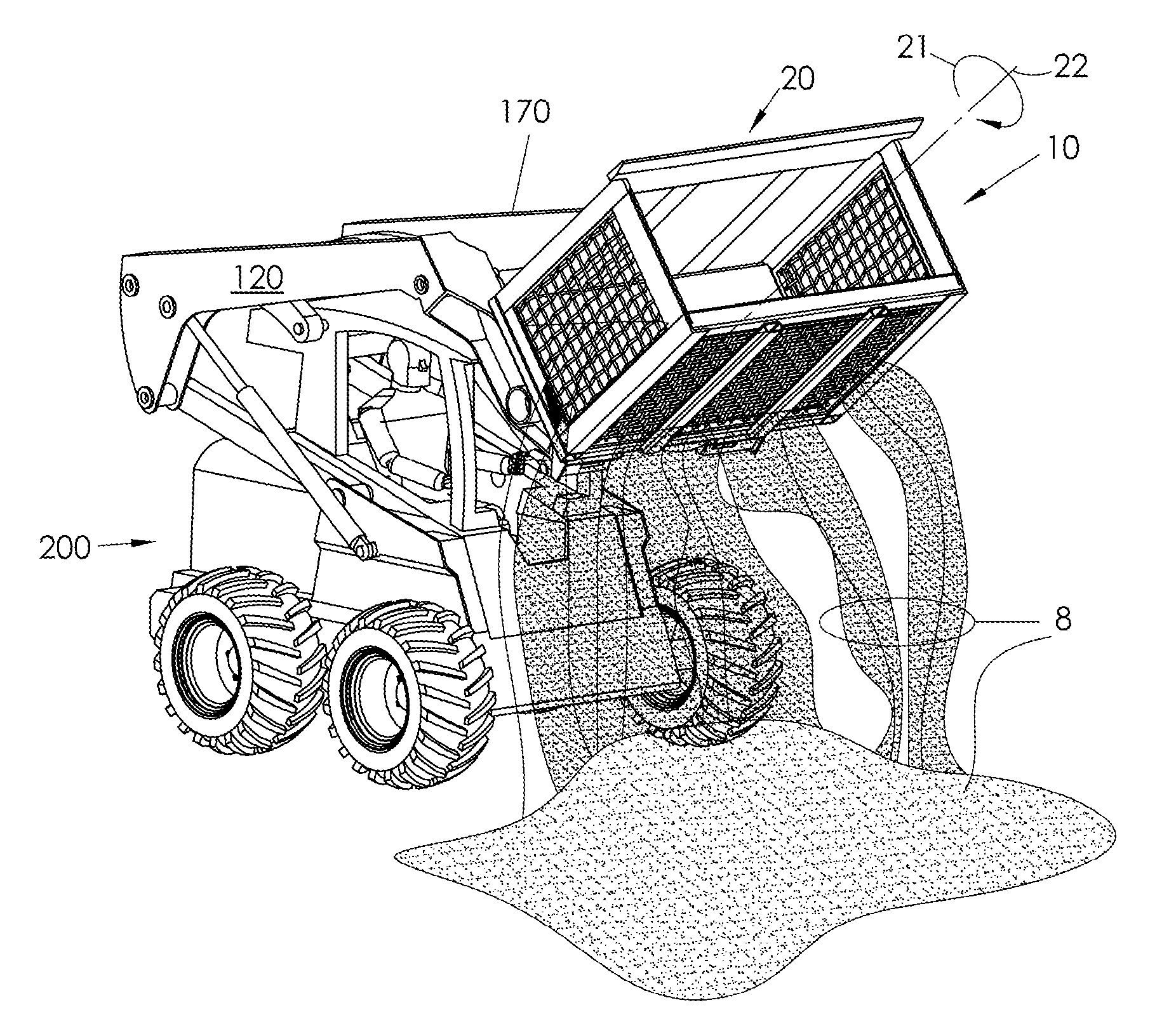 Portable solids screening bucket