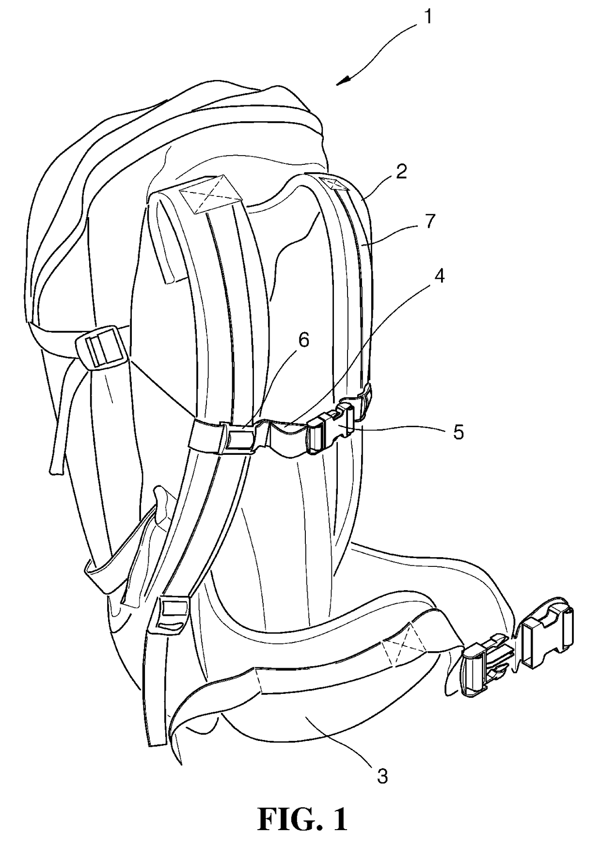 Buckle for chest strap of knapsack