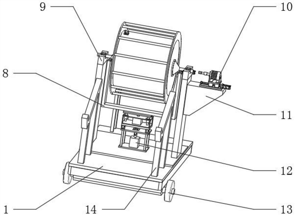 Coiling device for cable production