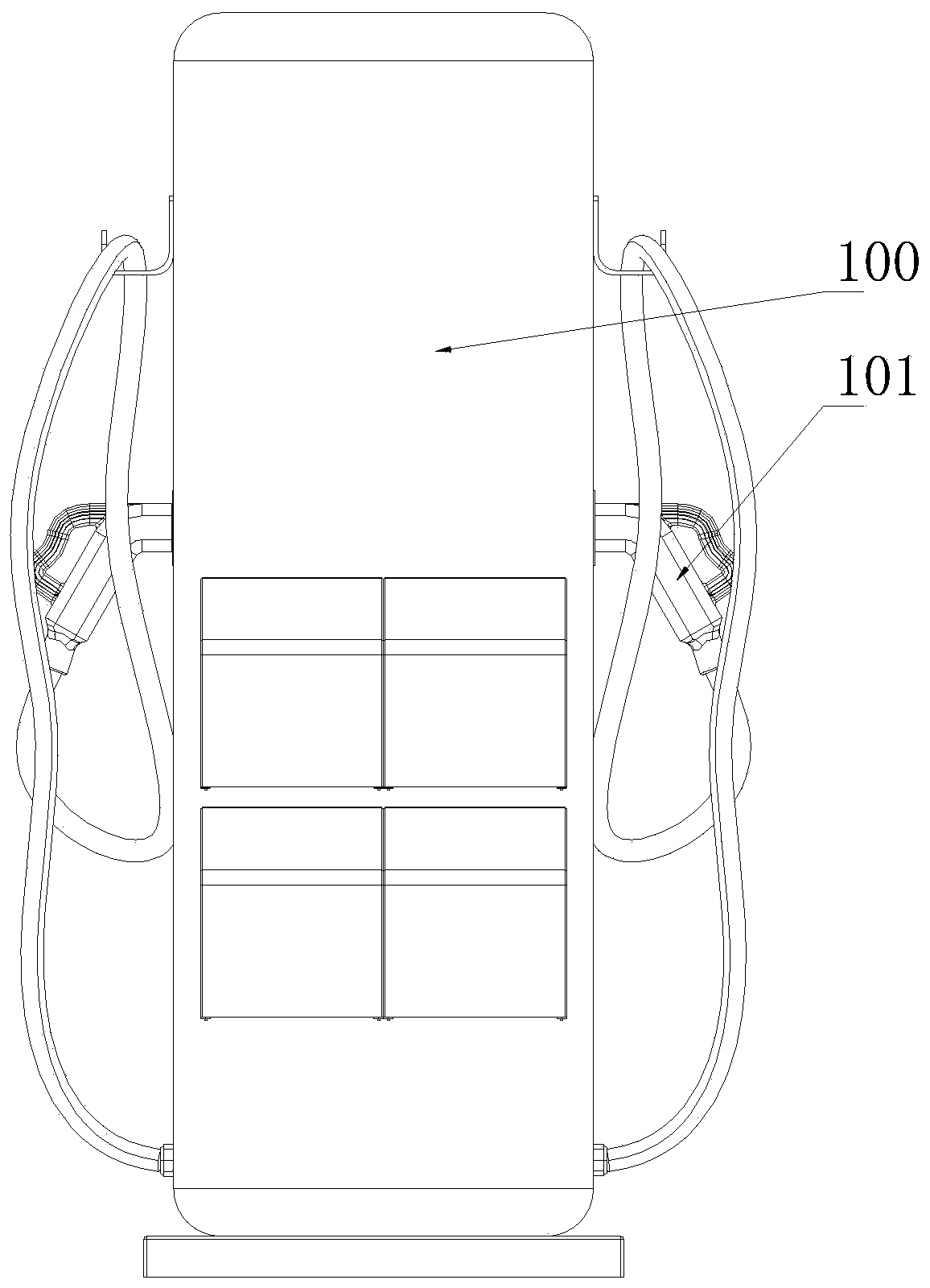 Novel electric automobile alternating current charging pile control device