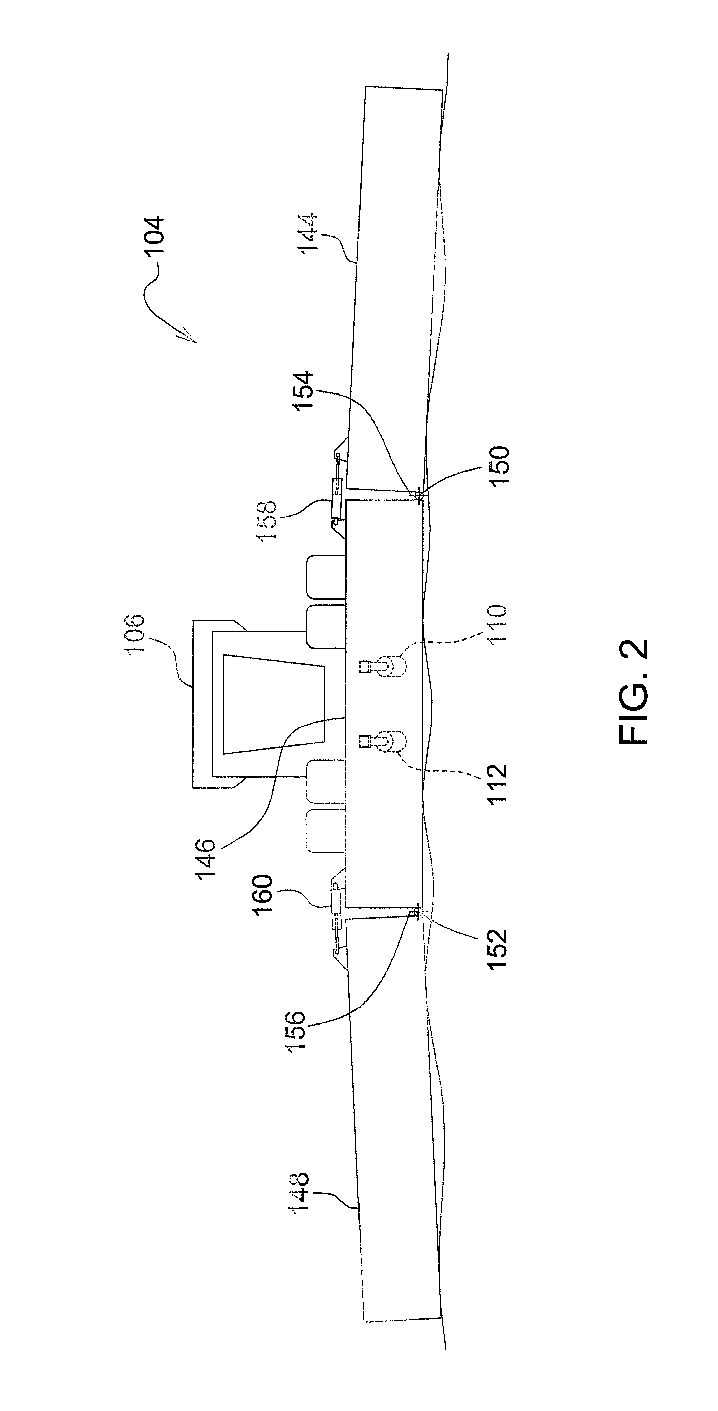 Articulated harvesting head ground force control circuit