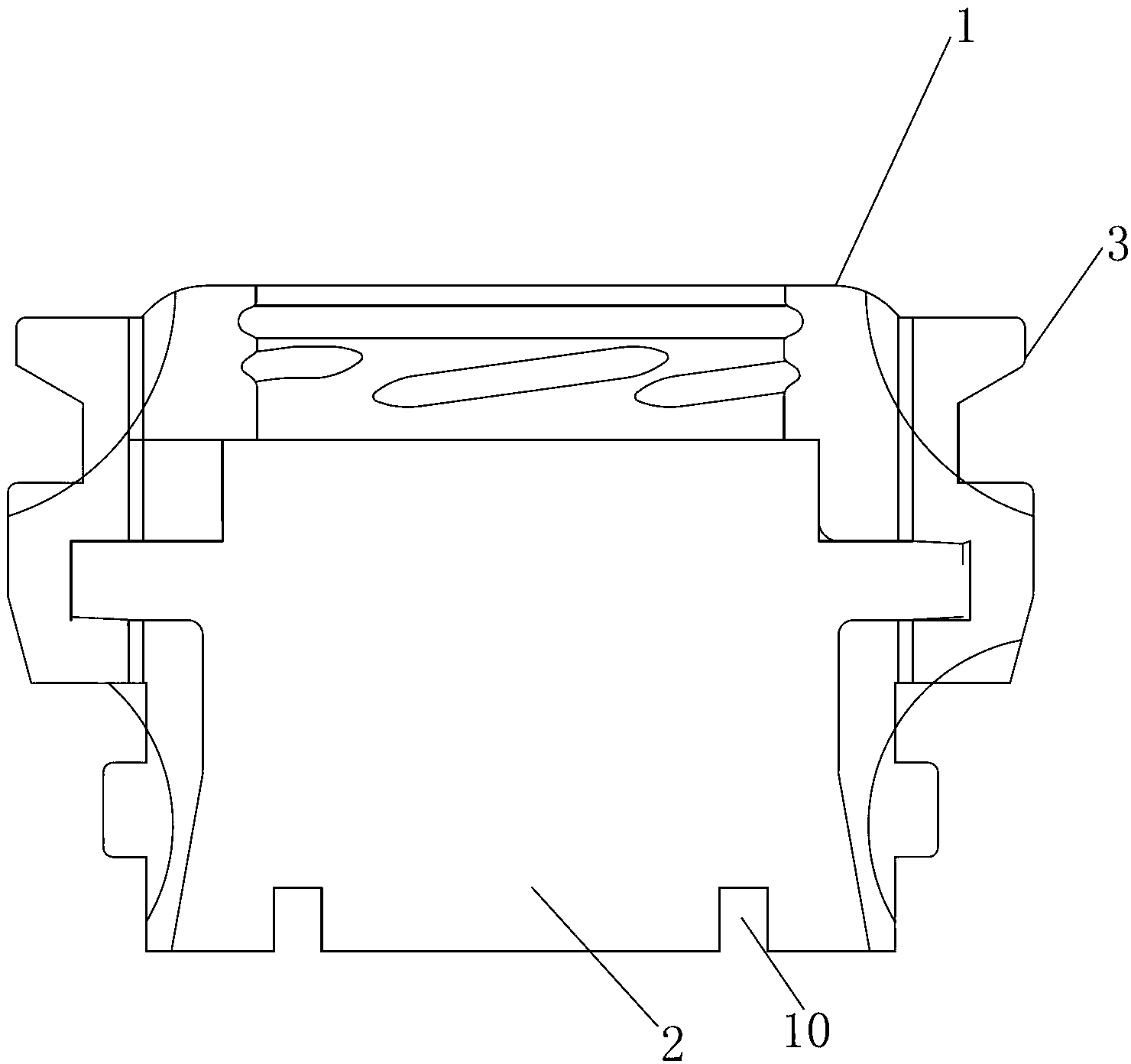 Die used for bottle molding and stamping assembly