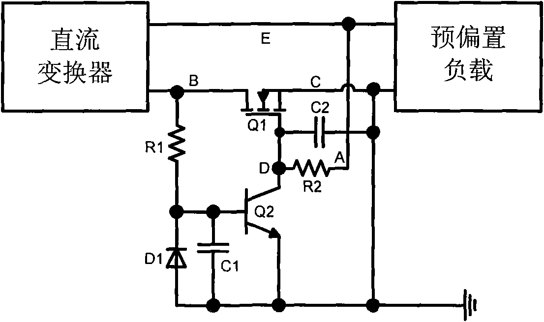 Simple and reliable pre-bias load starting circuit