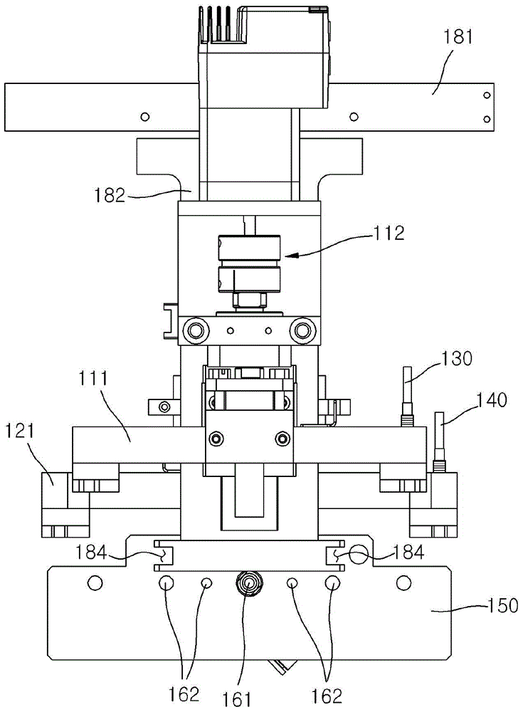 Pump type scraper head matching device