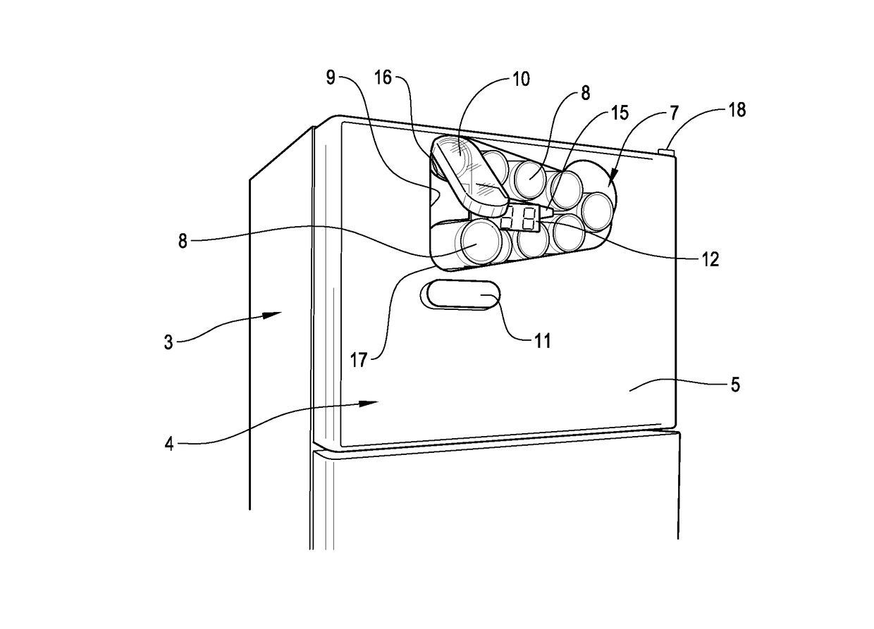 Cooling arrangement for refrigerators