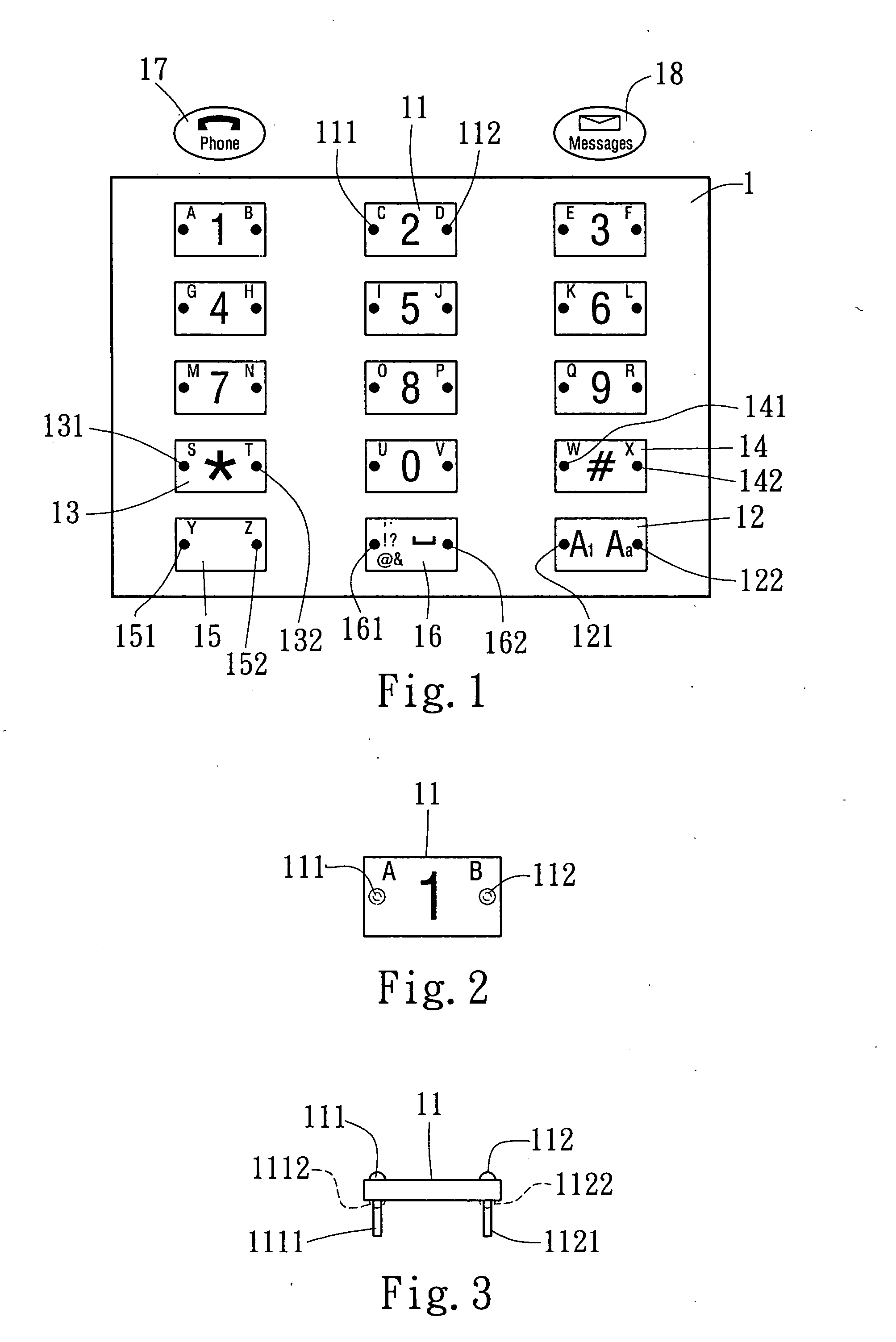 Telephone keypad arrangement