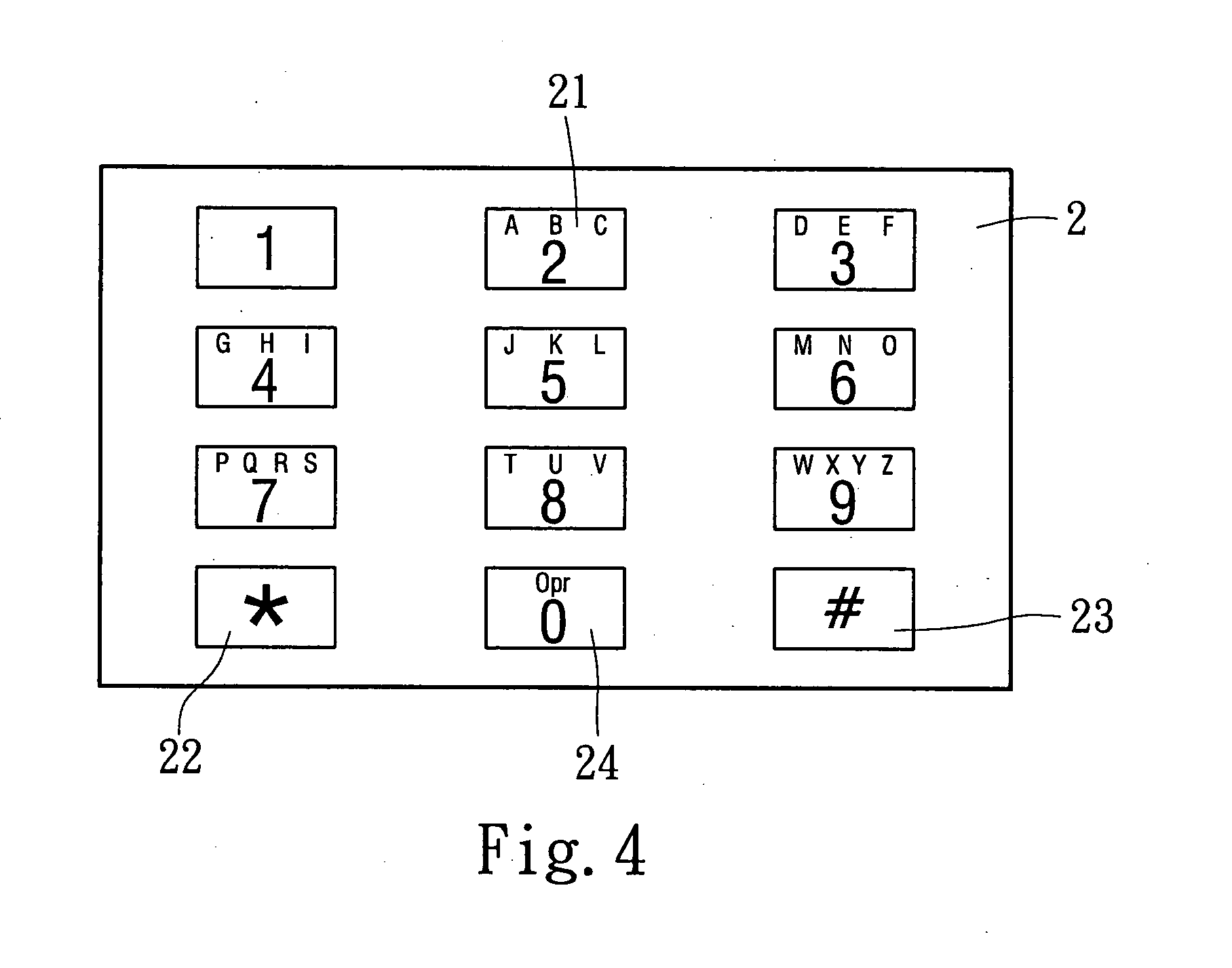 Telephone keypad arrangement