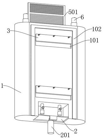 A low nitrogen gas heating water heater