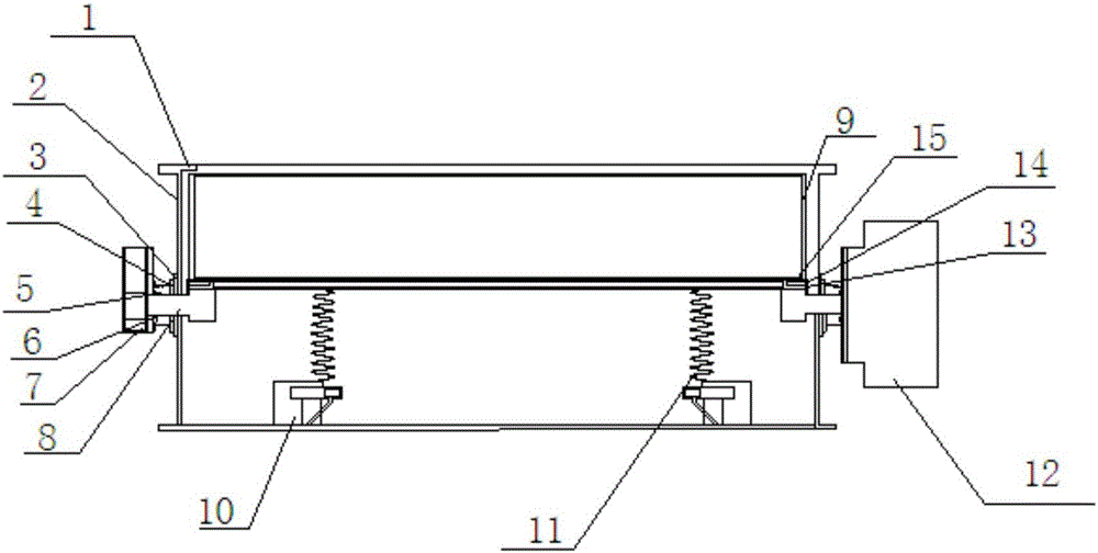 Novel internal vibration type vibrating screen