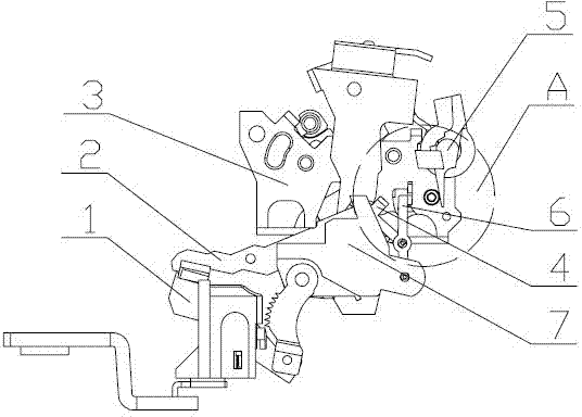 Circuit breaker structure achieving rapid releasing through electric repulsion force and circuit breaker