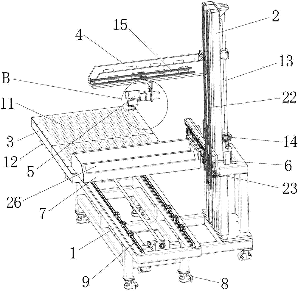 Platform moving type wide industrial scanning equipment and scanning method