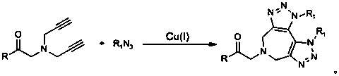 Preparation method of 1,2,3-bistriazole ligand and its application in cuaac reaction