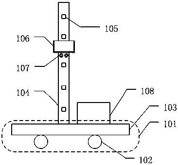 A movable columnar temperature and humidity detection device