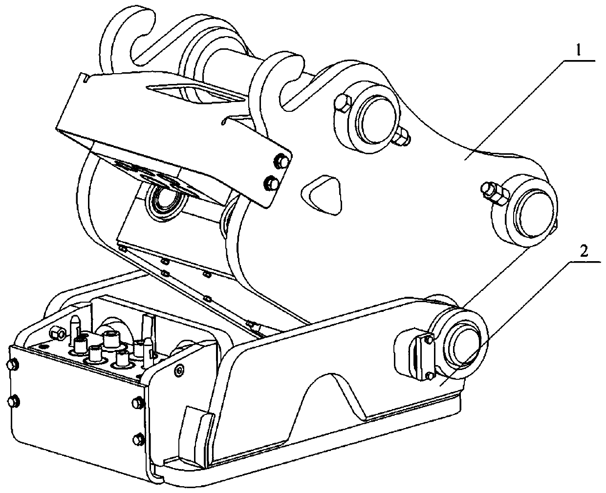 Full-automatic quick replacement device of hydraulic excavator