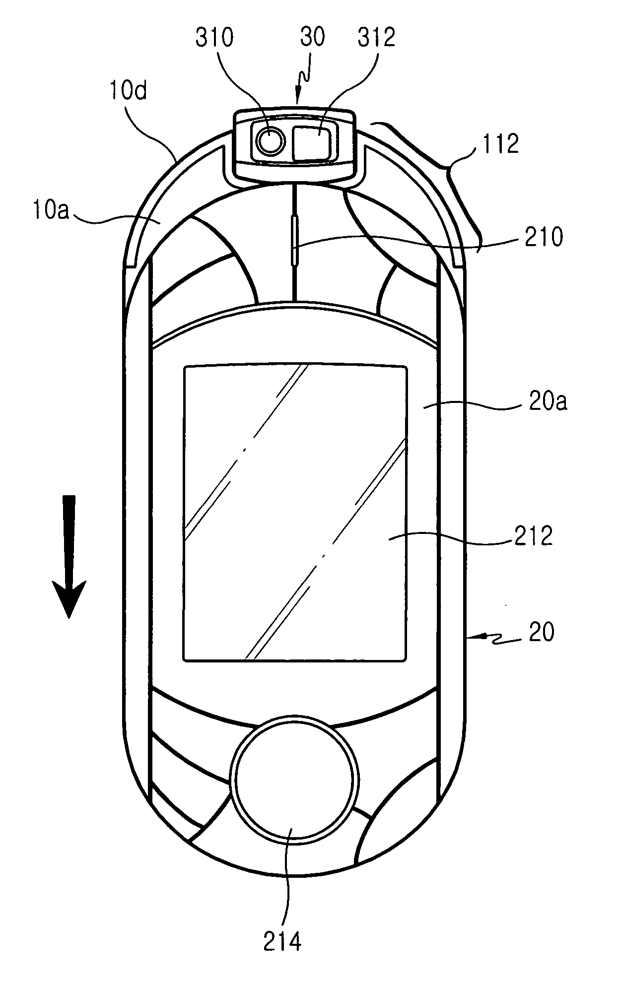 Bi-directional sliding-type portable terminal