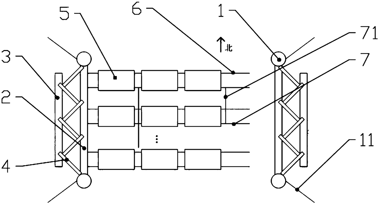 A wind-resistant flexible photovoltaic support