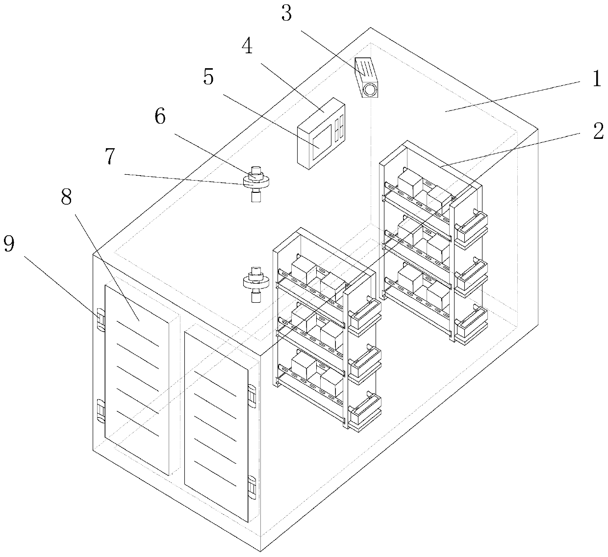 Cold-chain transportation device capable of measuring and monitoring in real time