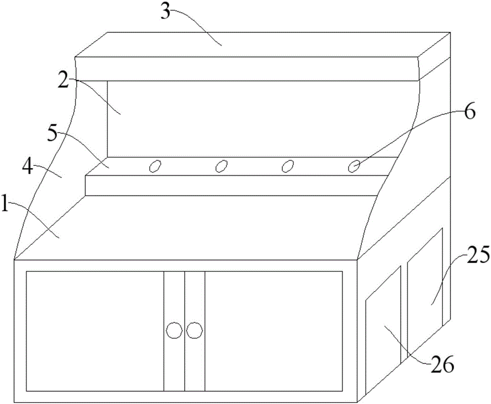 Medical clean table with belt transmission type washing mechanism