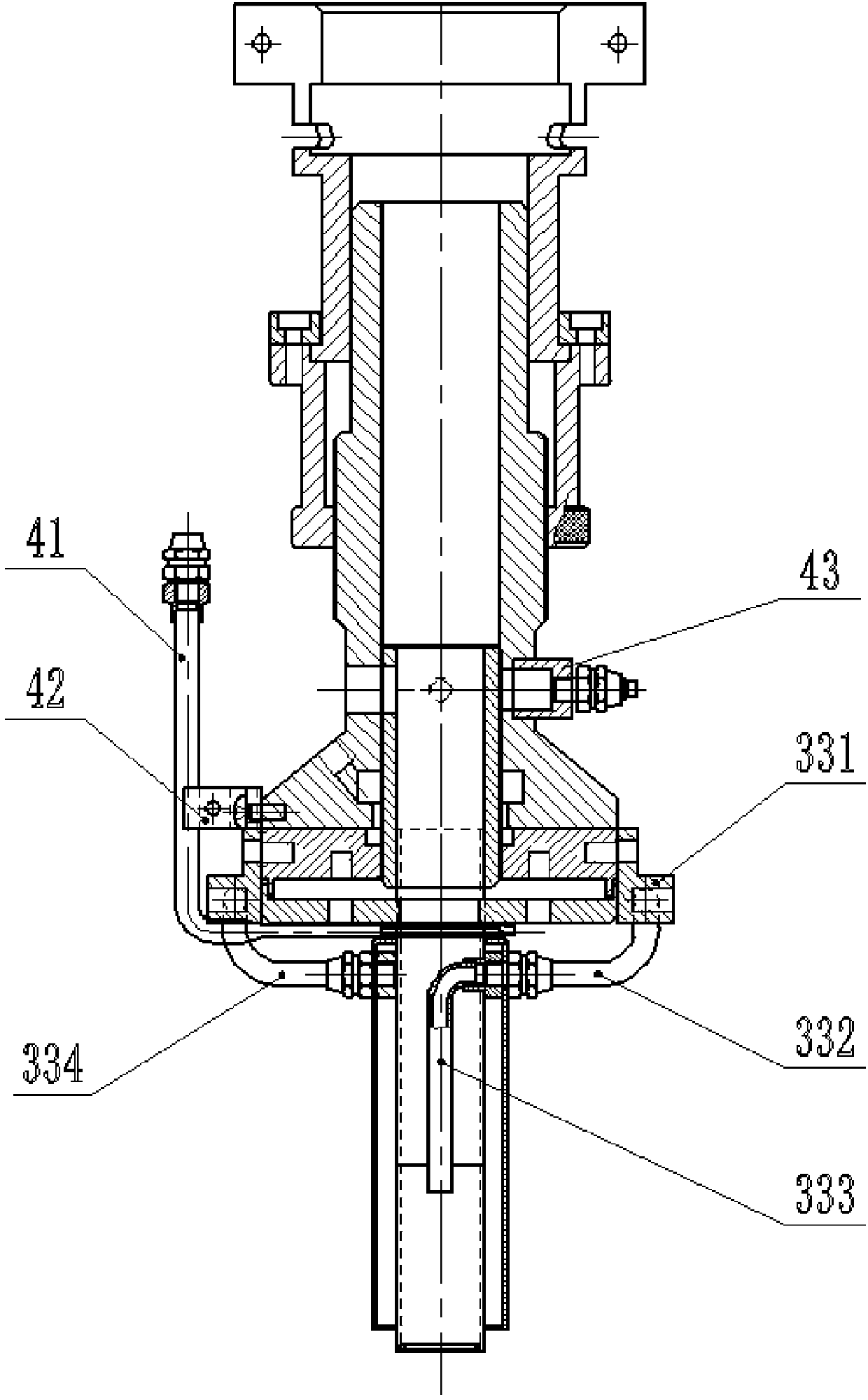 Adjustable type anti-splashing wide-band laser cladding coaxial powder-feeding nozzle and manufacturing method thereof