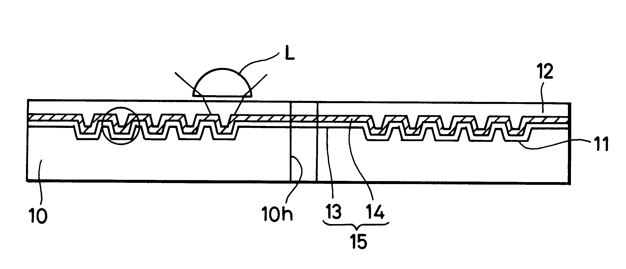 Reduced thickness of a light transmissive layer for a high density optical disc